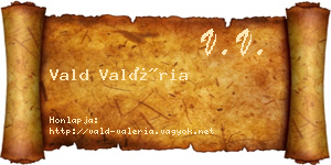 Vald Valéria névjegykártya